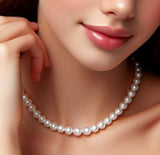 Collier d'élégance perles d'eau douce naturelles