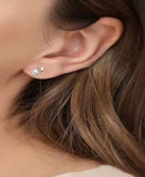 Bijoux Femme boucle d'oreille perles et diamants