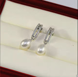 Boucles d'oreilles design en perles d'eau douce de luxe AAAA