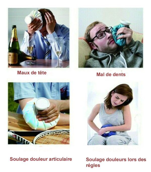 Mini bouillotte anti douleur pour eau chaude ou froide