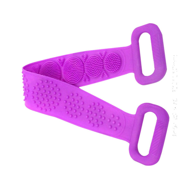 Brosse de bain bande pour le dos : bande exfoliante et massante